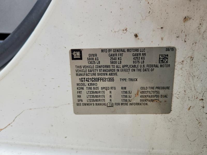 Aukcja sprzedaży 2015 Gmc Sierra, vin: 1GT421C80FF631355, numer aukcji: 49941296