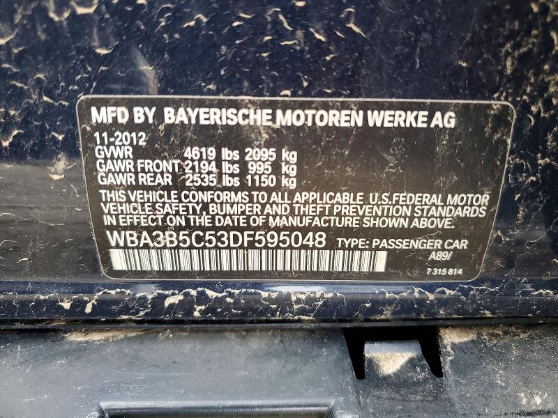 2013 Bmw 328 მანქანა იყიდება აუქციონზე, vin: WBA3B5C53DF595048, აუქციონის ნომერი: 51887816