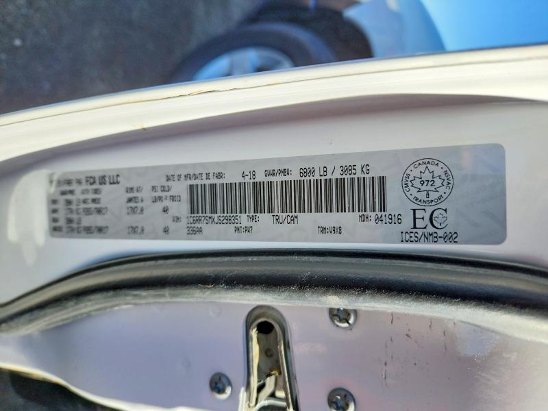 Aukcja sprzedaży 2018 Dodge Ram 1500, vin: 1C6RR7SMXJS298351, numer aukcji: 50782896