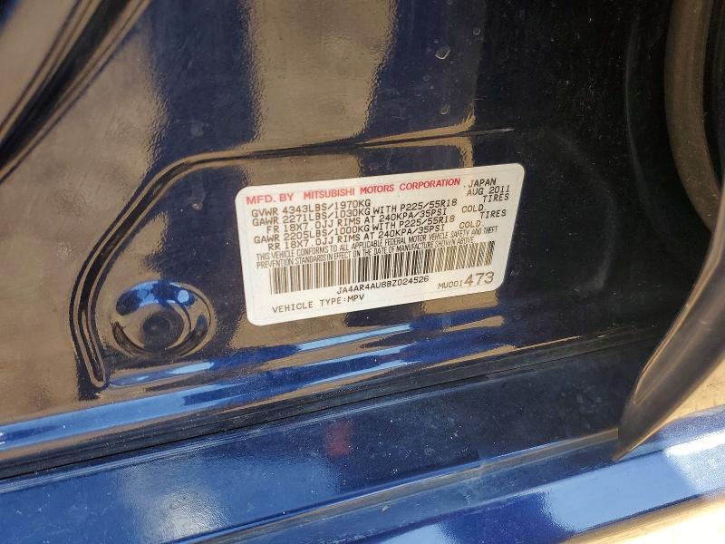 Продажа на аукционе авто 2011 Mitsubishi Outlander Sport, vin: JA4AR4AU8BZ024526, номер лота: 50294326