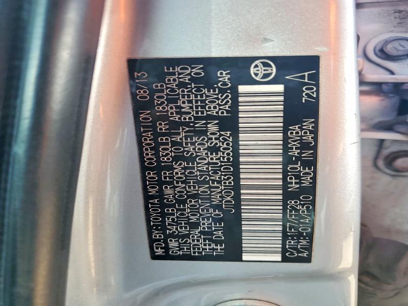 Продаж на аукціоні авто 2013 Toyota Prius C, vin: JTDKDTB31D1550524, номер лоту: 49164016