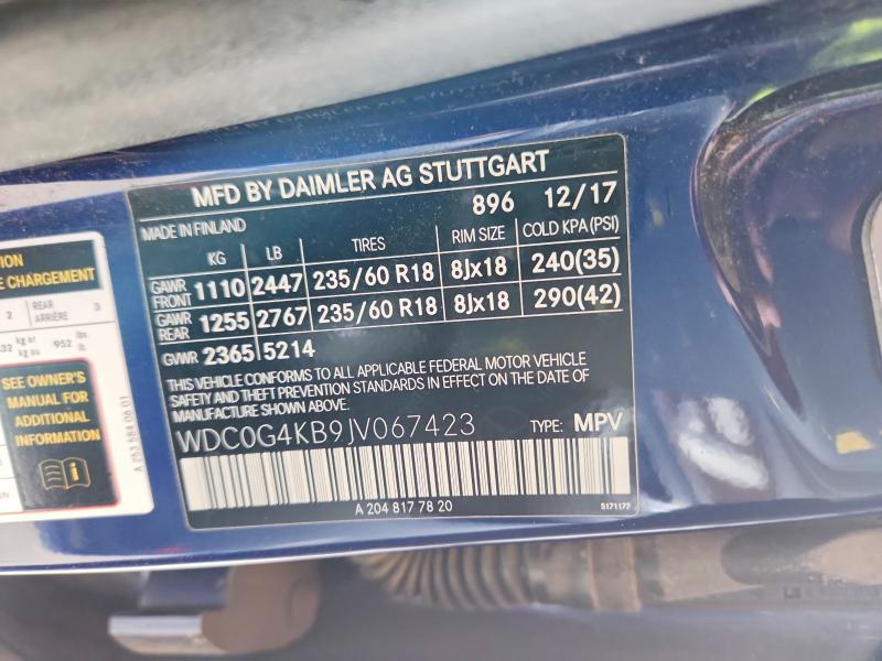 Продаж на аукціоні авто 2018 Mercedes-benz Glc, vin: WDC0G4KB9JV067423, номер лоту: 52072166