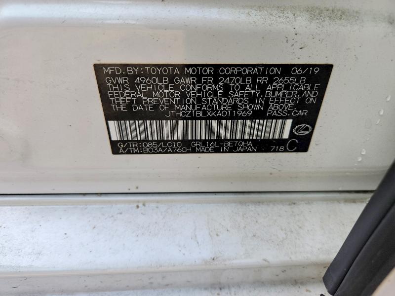 Aukcja sprzedaży 2019 Lexus Gs 350, vin: JTHCZ1BLXKA011969, numer aukcji: 48632426