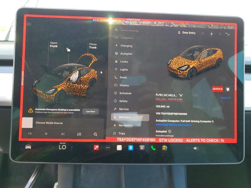 Aukcja sprzedaży 2022 Tesla Model Y, vin: 7SAYGDEF1NF406190, numer aukcji: 49483616