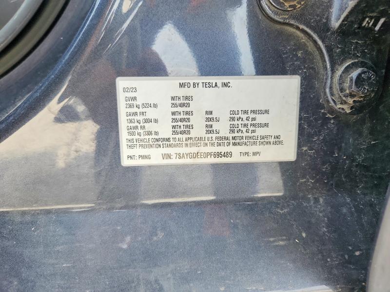 Продаж на аукціоні авто 2023 Tesla Model Y, vin: 7SAYGDEE0PF695489, номер лоту: 50979256