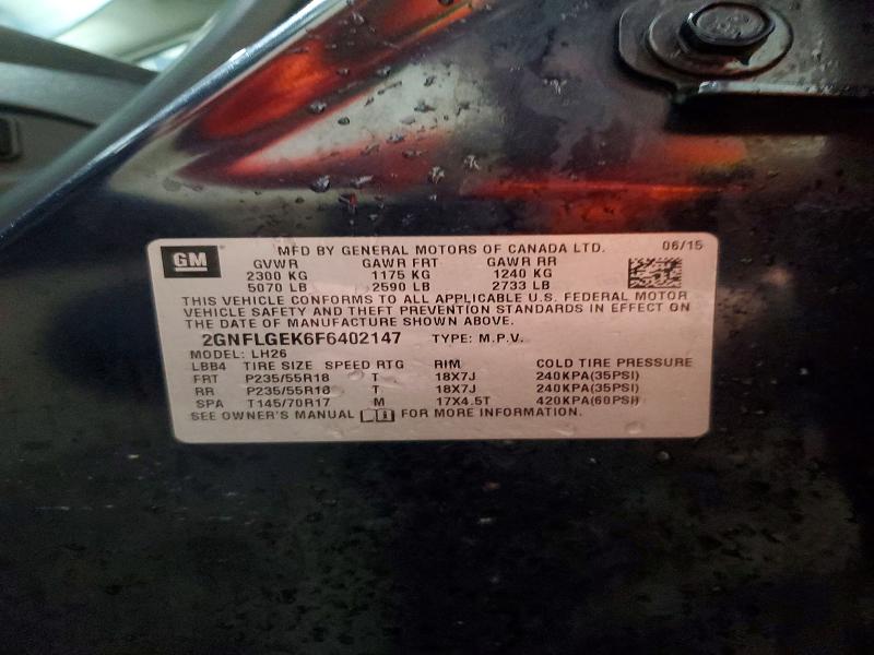 Продажа на аукционе авто 2015 Chevrolet Equinox, vin: 2GNFLGEK6F6402147, номер лота: 49297386