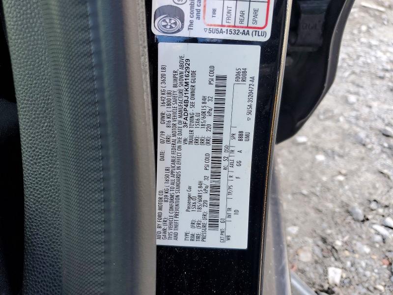 48760076 :رقم المزاد ، 3FADP4BJ1KM162929 vin ، 2019 Ford Fiesta مزاد بيع