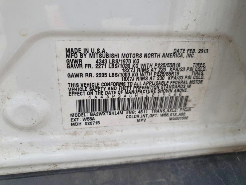 Продаж на аукціоні авто 2013 Mitsubishi Outlander Sport, vin: 4A4AP3AU6DE015400, номер лоту: 49645976