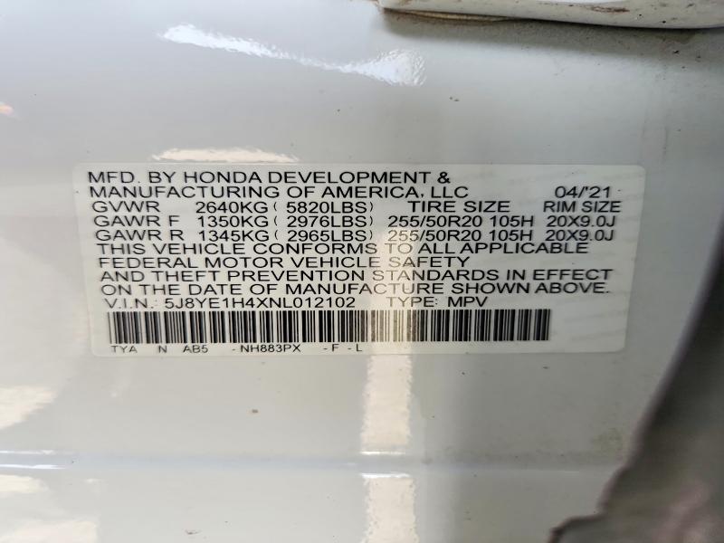 Продажа на аукционе авто 2022 Acura Mdx, vin: 5J8YE1H4XNL012102, номер лота: 49613266