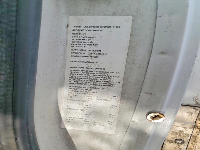Aukcja sprzedaży 2011 Gm Heavy Duty Trucks, vin: 1GD372BG4B1137174, numer aukcji: 48621346
