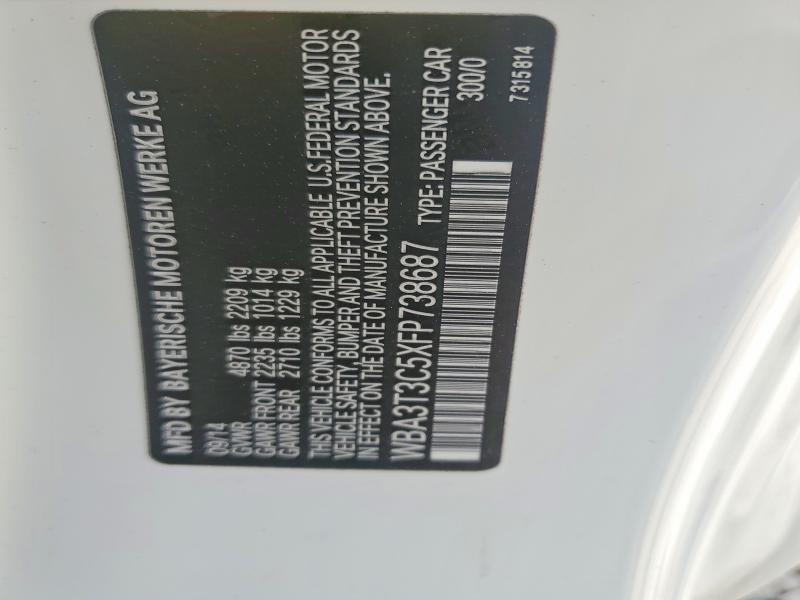 Продаж на аукціоні авто 2015 Bmw 435, vin: WBA3T3C5XFP738687, номер лоту: 49322136