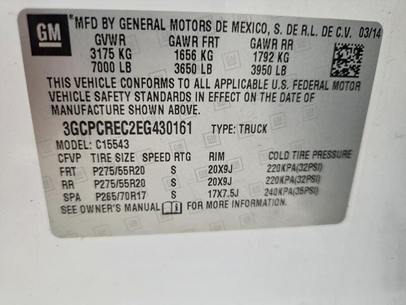 Продаж на аукціоні авто 2014 Chevrolet Silverado, vin: 3GCPCREC2EG430161, номер лоту: 51001156