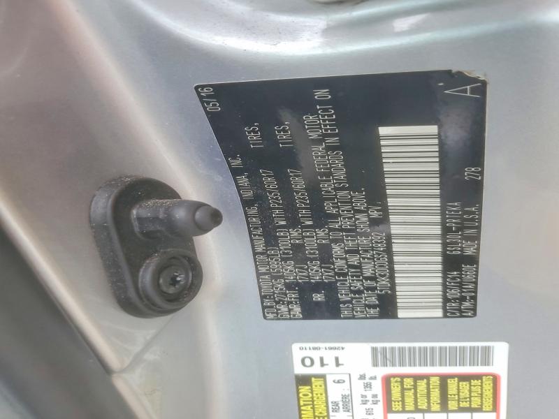 48742476 :رقم المزاد ، 5TDKK3DC0GS748392 vin ، 2016 Toyota Sienna مزاد بيع