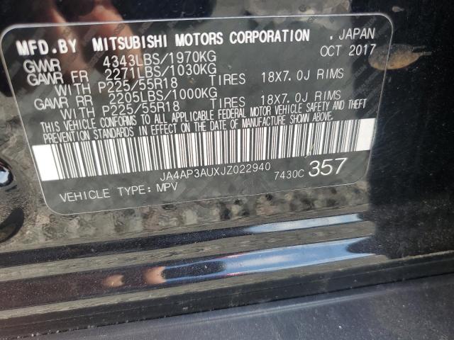 2018 Mitsubishi Outlander Sport მანქანა იყიდება აუქციონზე, vin: JA4AP3AUXJZ022940, აუქციონის ნომერი: 51308146