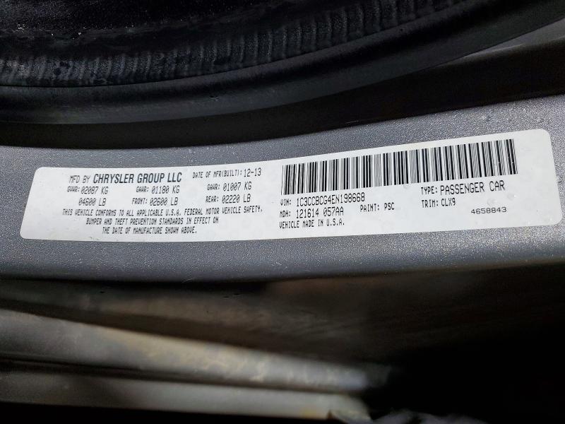 49546806 :رقم المزاد ، 1C3CCBCG4EN198668 vin ، 2014 Chrysler 200 مزاد بيع