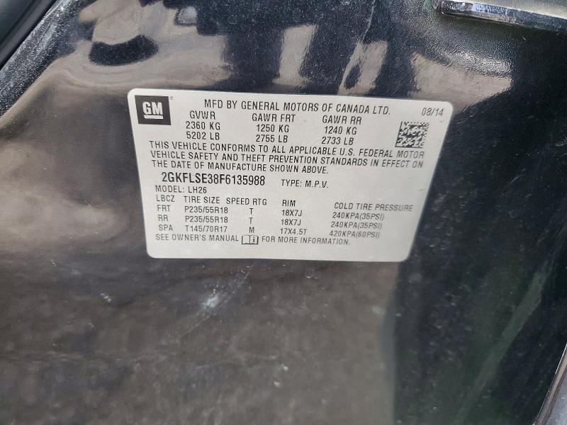 51433246 :رقم المزاد ، 2GKFLSE38F6135988 vin ، 2015 Gmc Terrain مزاد بيع