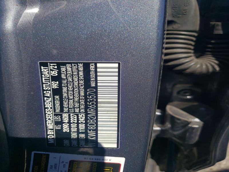 Продаж на аукціоні авто 2021 Mercedes-benz C, vin: W1KWF8DB2MR653570, номер лоту: 51211336