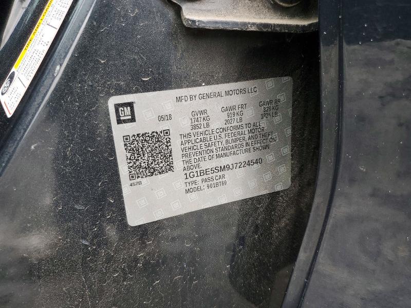 Aukcja sprzedaży 2018 Chevrolet Cruze, vin: 1G1BE5SM9J7224540, numer aukcji: 51708986