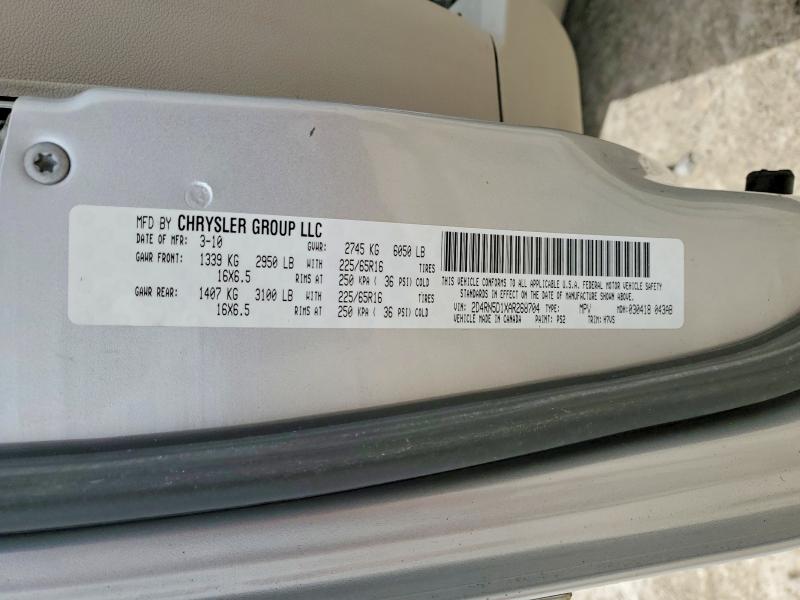 Продаж на аукціоні авто 2010 Dodge Grand Caravan, vin: 2D4RN5D1XAR268704, номер лоту: 49076236