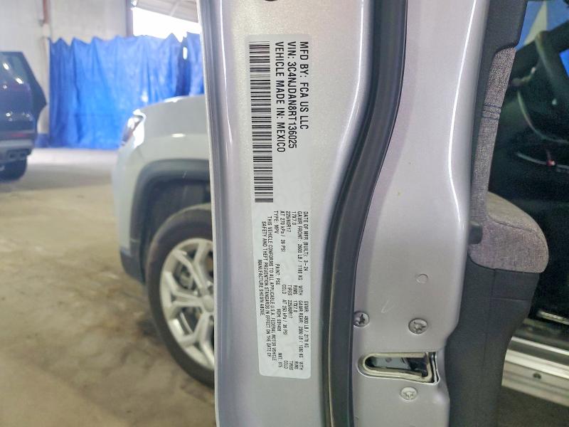 49570086 :رقم المزاد ، 3C4NJDAN8RT136025 vin ، 2024 Jeep Compass مزاد بيع