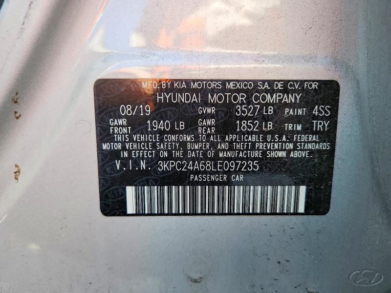 Aukcja sprzedaży 2020 Hyundai Accent, vin: 3KPC24A68LE097235, numer aukcji: 49855016
