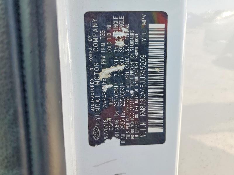 Aukcja sprzedaży 2018 Hyundai Tucson, vin: KM8J3CA46JU745209, numer aukcji: 48994796
