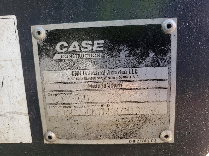 Продажа на аукционе авто 2018 Case Cx250d, vin: DAC250K7NKS7M1371, номер лота: 50544696