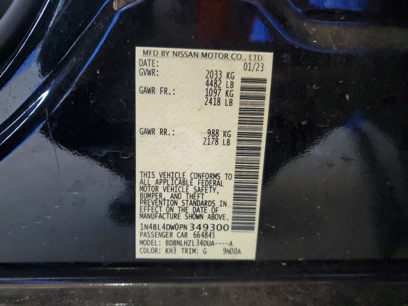 50149276 :رقم المزاد ، 1N4BL4DW0PN349300 vin ، 2023 Nissan Altima مزاد بيع
