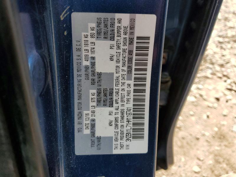 Продажа на аукционе авто 2017 Mazda 3, vin: 3MZBN1L71HM119741, номер лота: 48897916