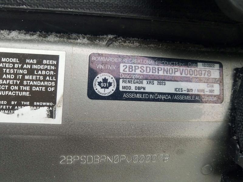48737246 :رقم المزاد ، 2BPSDBPN0PV000078 vin ، 2023 Skid Rngd Turbo مزاد بيع
