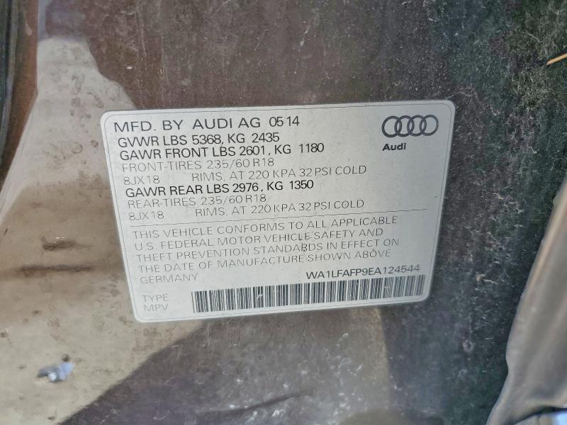 Продажа на аукционе авто 2014 Audi Q5, vin: WA1LFAFP9EA124544, номер лота: 48585306