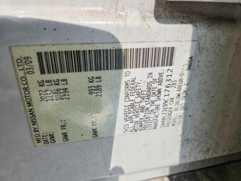 Продаж на аукціоні авто 2009 Nissan Altima, vin: 1N4BL21E99C176312, номер лоту: 51481586