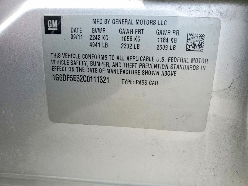 Продаж на аукціоні авто 2012 Cadillac Cts, vin: 1G6DF5E52C0111321, номер лоту: 48685006