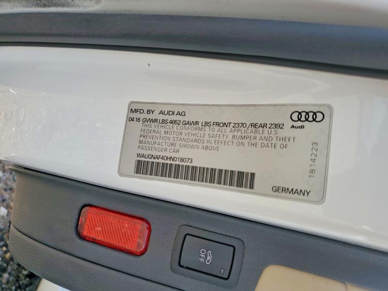Продажа на аукционе авто 2017 Audi A4, vin: WAUGNAF40HN018073, номер лота: 50794726