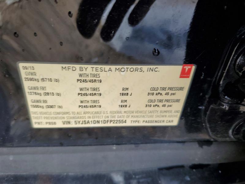 Aukcja sprzedaży 2013 Tesla Model S, vin: 5YJSA1DN1DFP22554, numer aukcji: 49651556