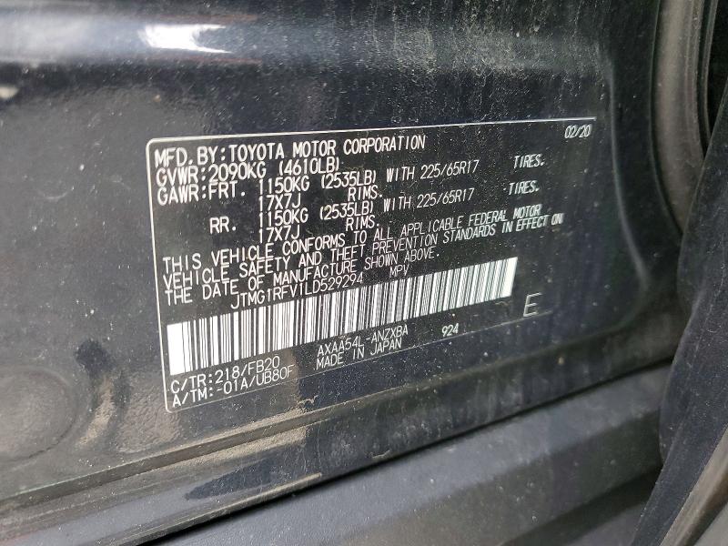 Продаж на аукціоні авто 2020 Toyota Rav4, vin: JTMG1RFV1LD529294, номер лоту: 51164976