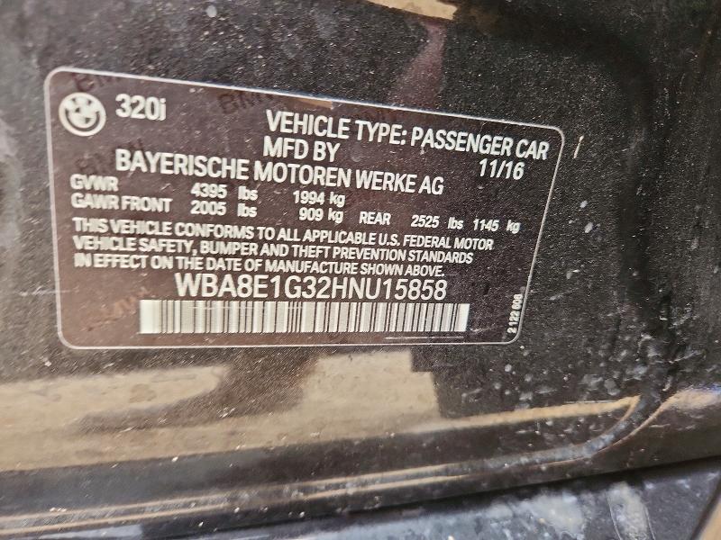 Продажа на аукционе авто 2017 Bmw 320, vin: WBA8E1G32HNU15858, номер лота: 49162516