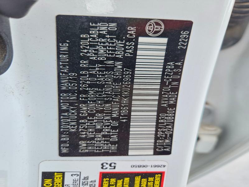 Продажа на аукционе авто 2019 Toyota Camry, vin: 4T1B61HK1KU269697, номер лота: 48187846