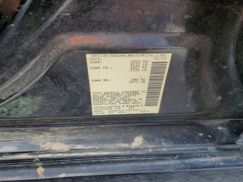 2014 Nissan Altima მანქანა იყიდება აუქციონზე, vin: 1N4AL3AP3EN330661, აუქციონის ნომერი: 48513206