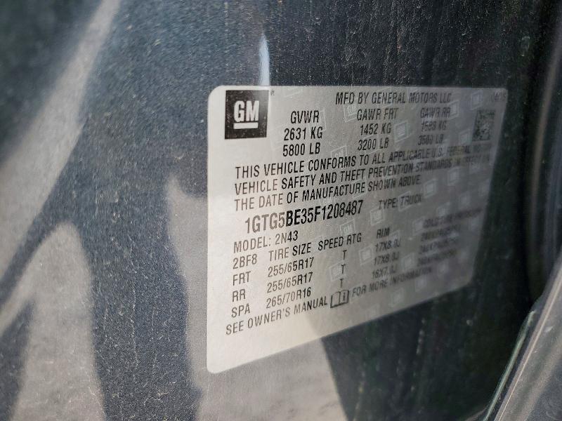 Продаж на аукціоні авто 2015 Gmc Canyon, vin: 1GTG5BE35F1208487, номер лоту: 49615726