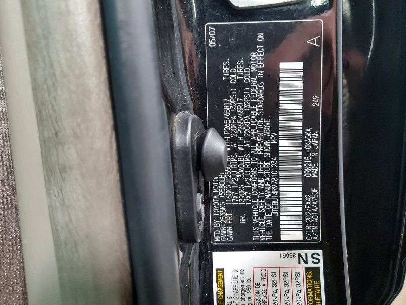 49935046 :رقم المزاد ، JTEBU14R978101234 vin ، 2007 Toyota 4runner مزاد بيع