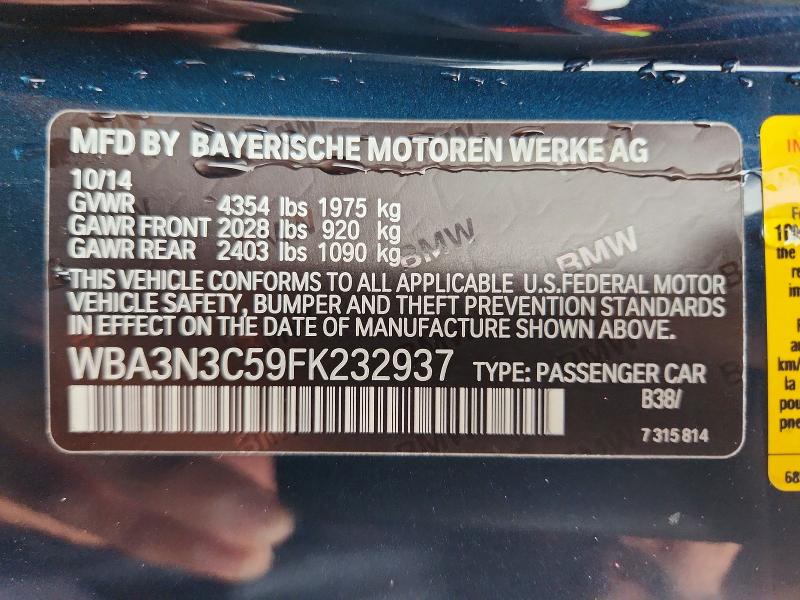 2015 Bmw 428 მანქანა იყიდება აუქციონზე, vin: WBA3N3C59FK232937, აუქციონის ნომერი: 49030596