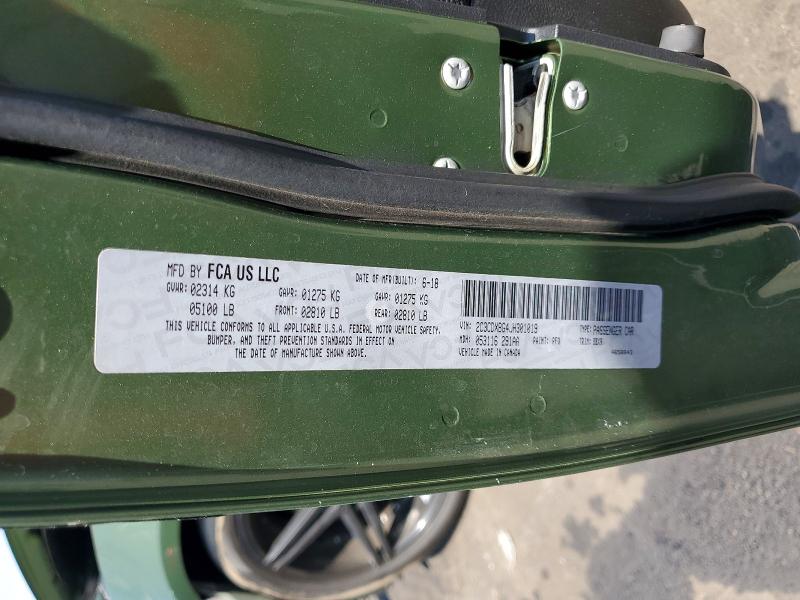 Продаж на аукціоні авто 2018 Dodge Charger, vin: 2C3CDXBG4JH301019, номер лоту: 52010466