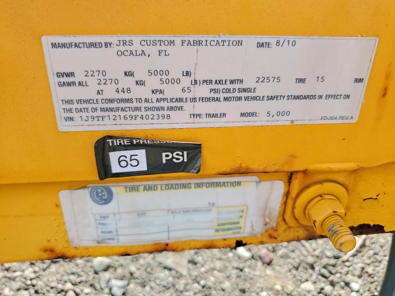 51119016 :رقم المزاد ، 1J9TF12169F402398 vin ، 2010 Urwi Industrial Equipment مزاد بيع