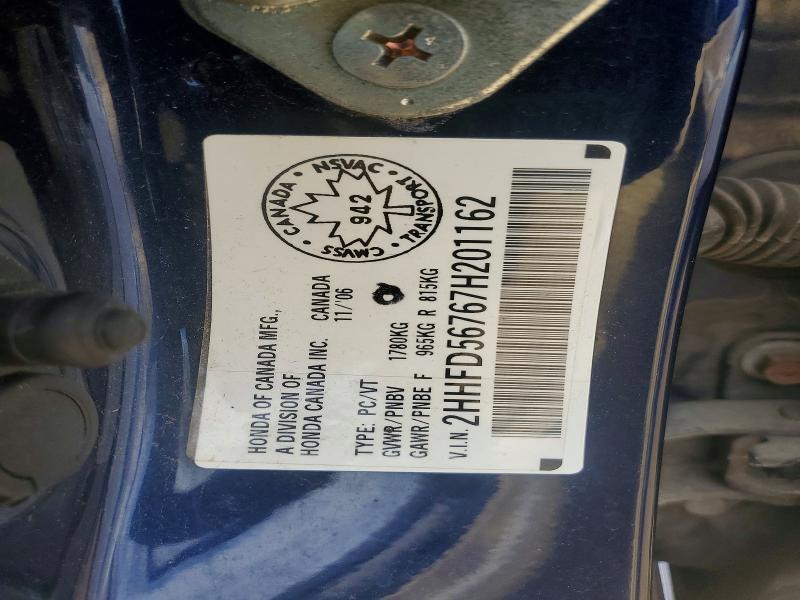 Продаж на аукціоні авто 2007 Acura Csx, vin: 2HHFD56767H201162, номер лоту: 50768766