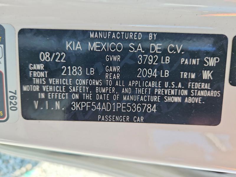 Продажа на аукционе авто 2023 Kia Forte, vin: 3KPF54AD1PE536784, номер лота: 51453676