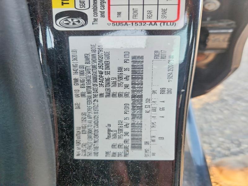 Продажа на аукционе авто 2013 Ford Fiesta, vin: 3FADP4FJ5DM207951, номер лота: 50650936
