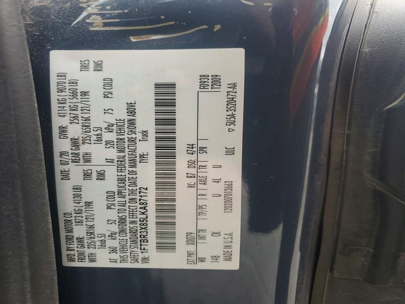 Продаж на аукціоні авто 2020 Ford Transit, vin: 1FTBR3X85LKA87172, номер лоту: 48238506