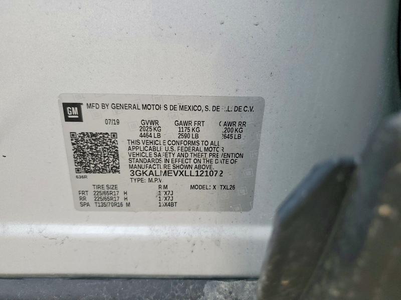 49495516 :رقم المزاد ، 3GKALMEVXLL121072 vin ، 2020 Gmc Terrain مزاد بيع