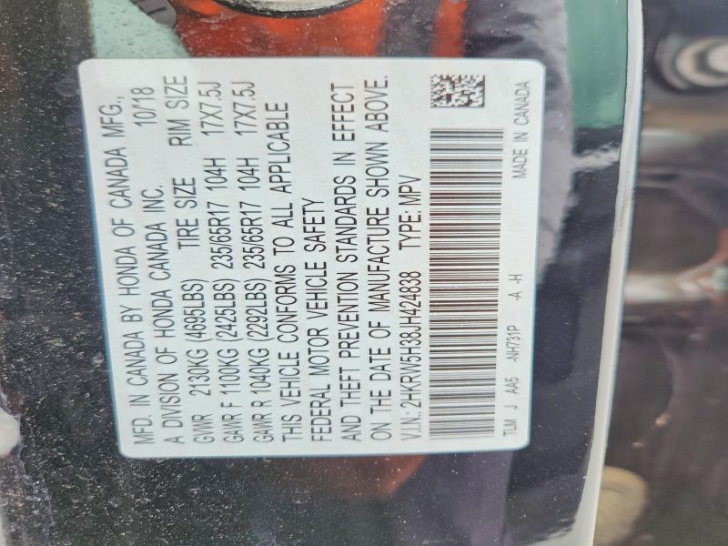 Продажа на аукционе авто 2018 Honda Crv Ex-l, vin: 2HKRW5H38JH424838, номер лота: 49936686